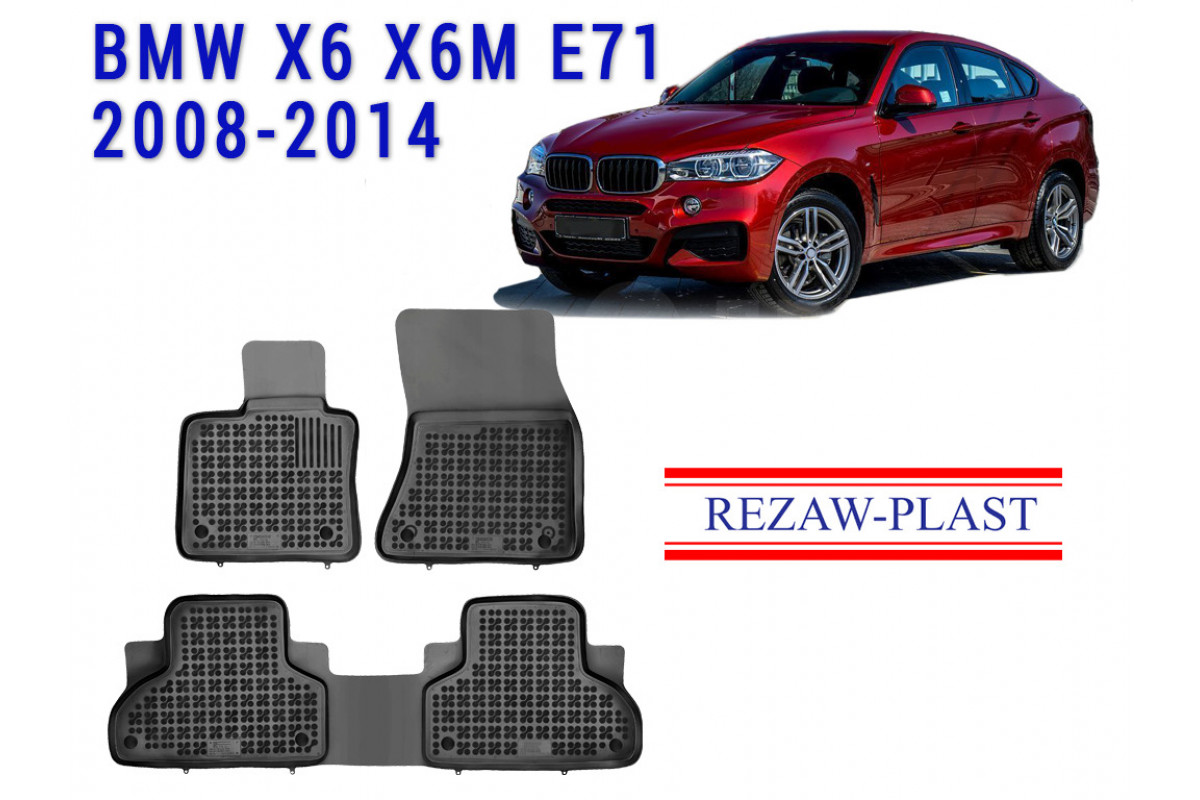 Rezaw Plast Auto Mats in Black for BMW X6 X6M E71 20082014 Custom